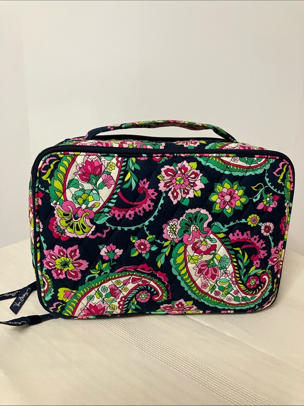 Vera Bradley Large Blush & Brush Makeup Case in Petal Paisley
